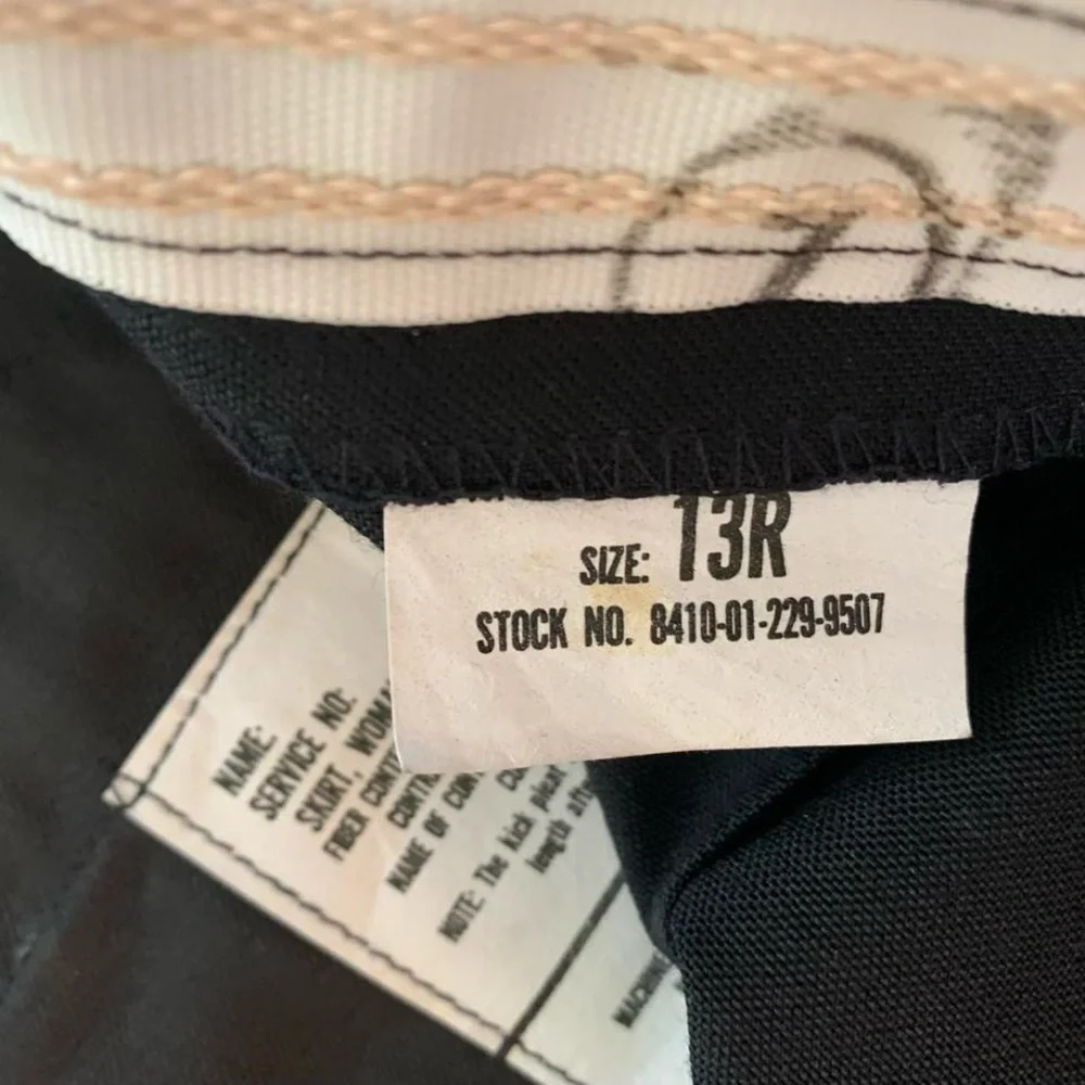 1980s Vintage US Navy Service Dress Blue Skirt - Picture 8 of 13